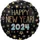 New Year Celebration 2024 Star Foil Balloon Bouquet, 5pc